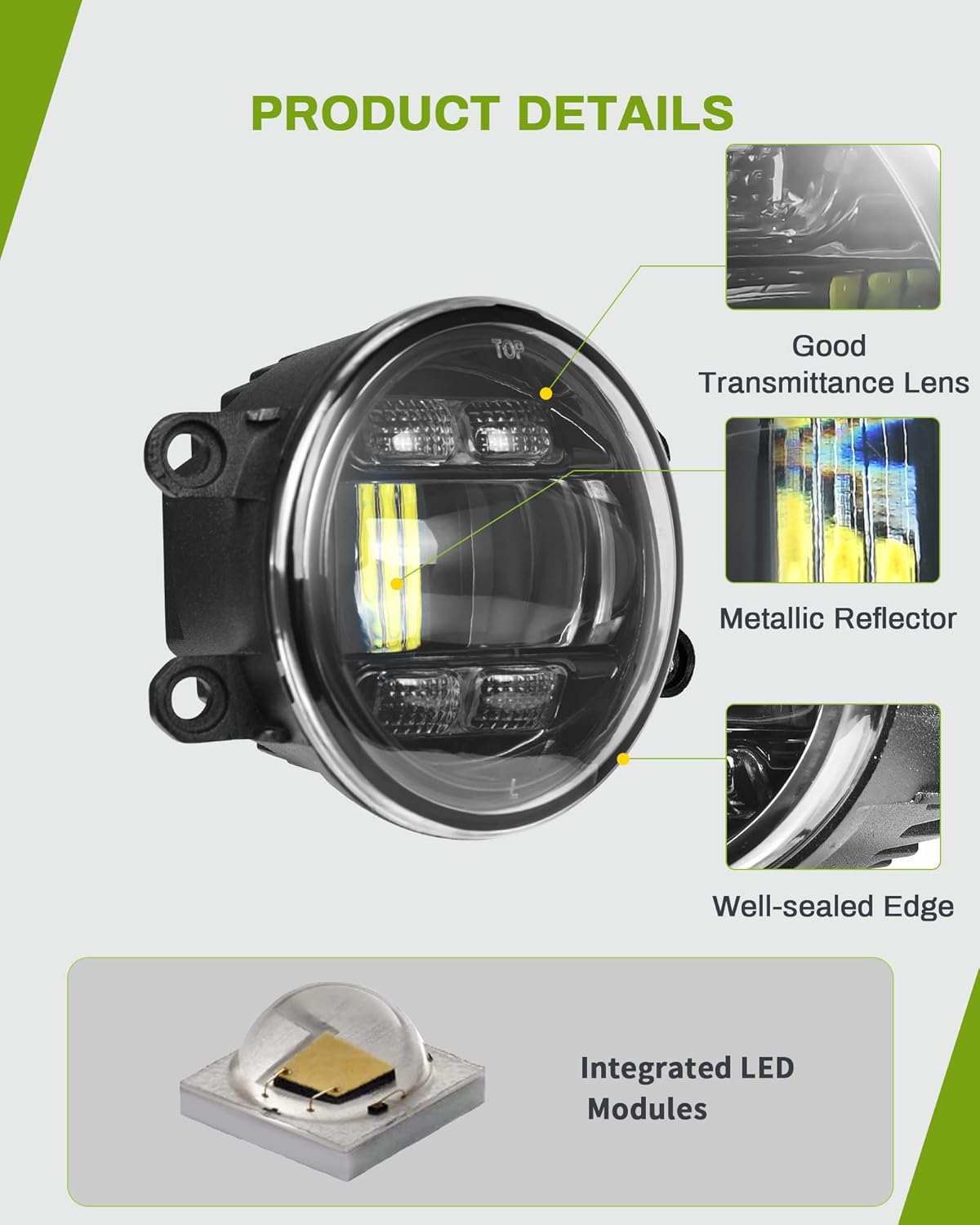 AUTOSAVER88 LED Fog Lights Compatible with 2007-2014 Camry / 2009-2013 Corolla&Matrix / 2008-2010 Highlander&Avalon / 2006-2012 RAV4 / 2010-2015 Lexus RX450H / 2008-2013 IS F / 13-15 ES300h Fog Lamps