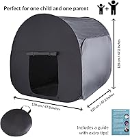 Vista 5 de Tienda de Campaña Sensorial para Niños y Adultos Refugio Calmante y Acogedora Tienda de Campaña Sensorial Pop-Up de Oscurecimiento para Autismo