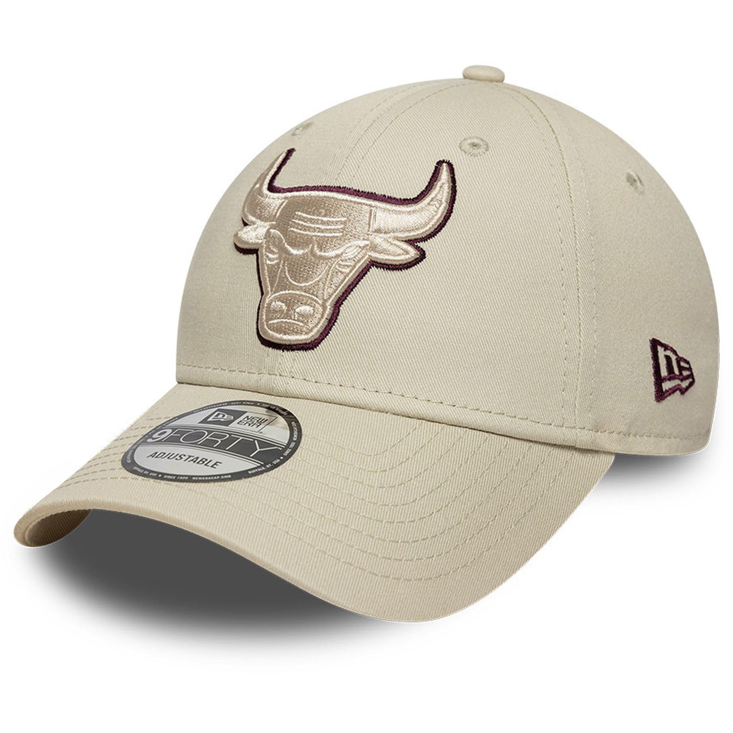 New Era 9Forty - Cappellino con spalline, motivo: Chicago Bulls, colore: Beige