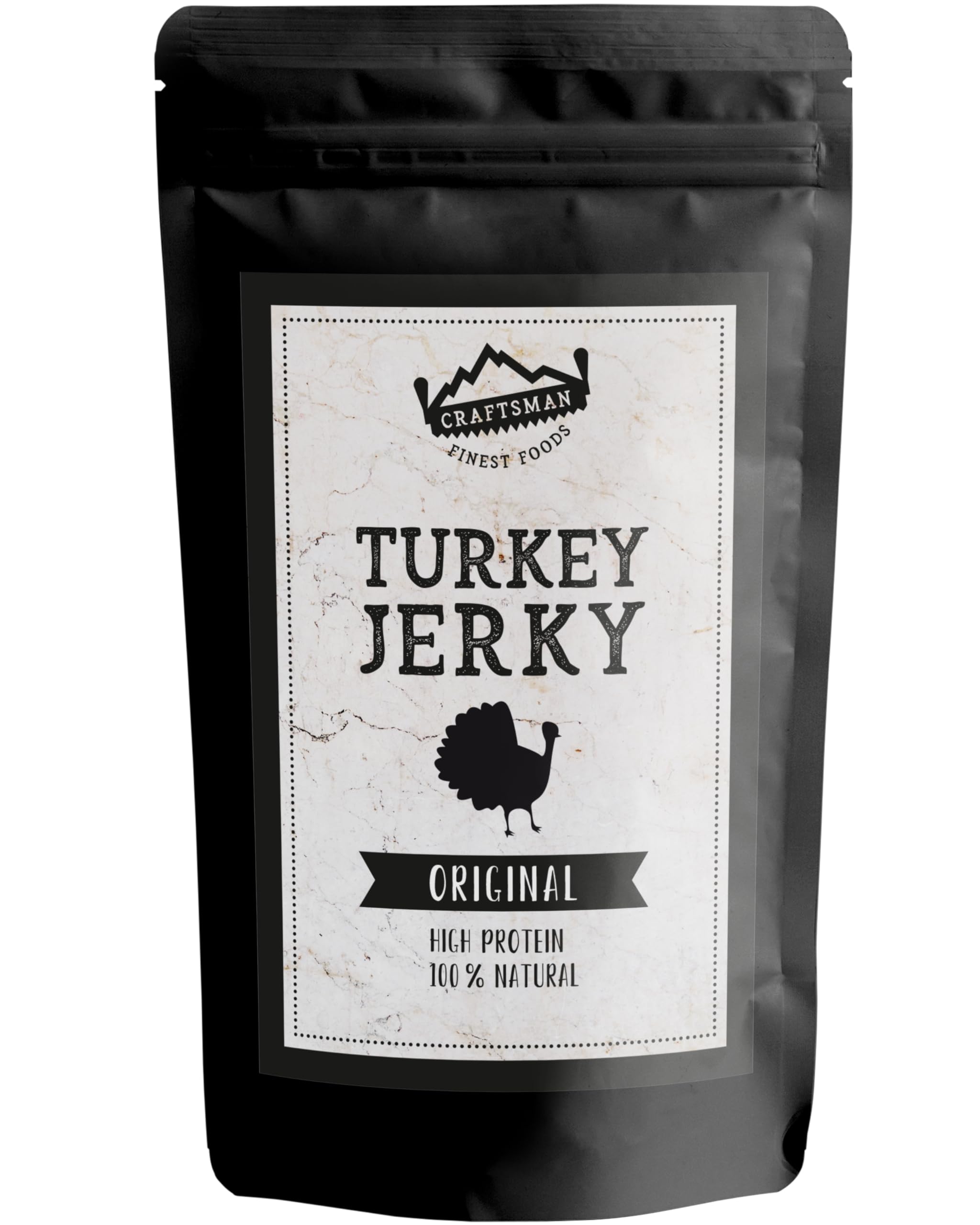 Craftsman Turkey Jerky | natürliches Trockenfleisch ohne Zucker 150g 3x 50g