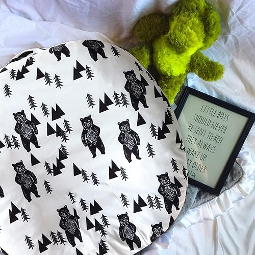 Miniatura 5 de Funda para tumbona de bebé, funda de tumbona para recién nacido, para niños, ajuste ceñido, funda extraíble para bebé, animal transpirable y