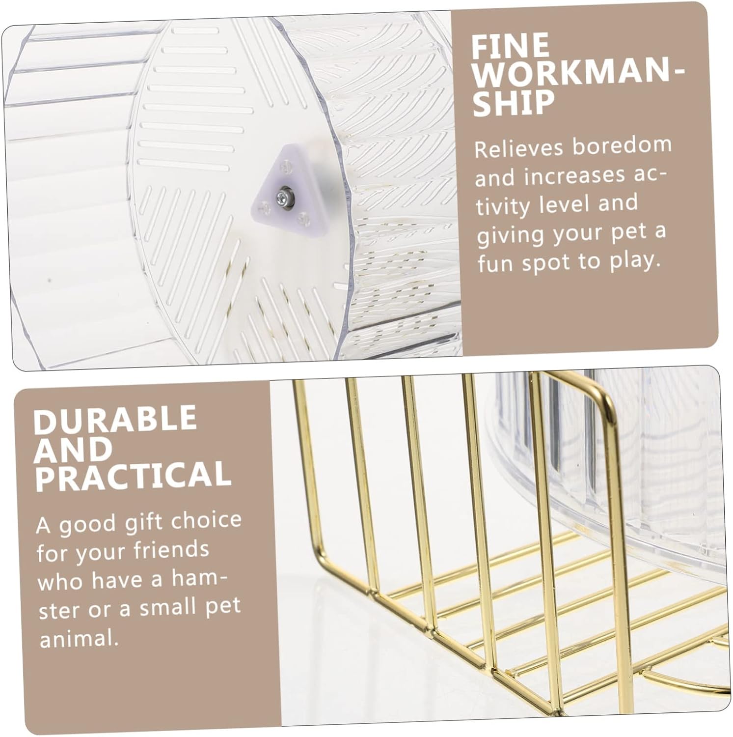 Generic Silent Decorative Hamster Wheel Stable Stand for Hamsters Chinchillas and Pets Exercise Toy for and Enjoyment