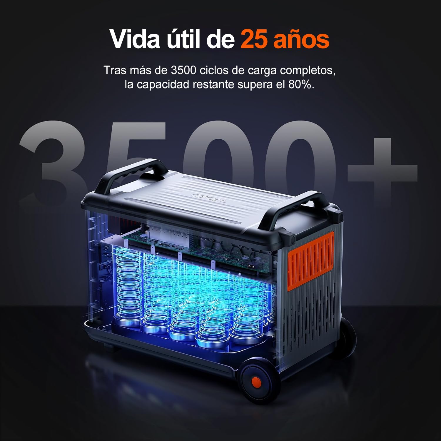 PowerMax 3600SE 3600W (7200W Pico) Estación de Energia Portatil, 3600Wh Generador Solar, Carga Rápida 1h, Batería LiFePO4, UPS, 14 Puertos, Power Station para Camping, Caravana, Hogar