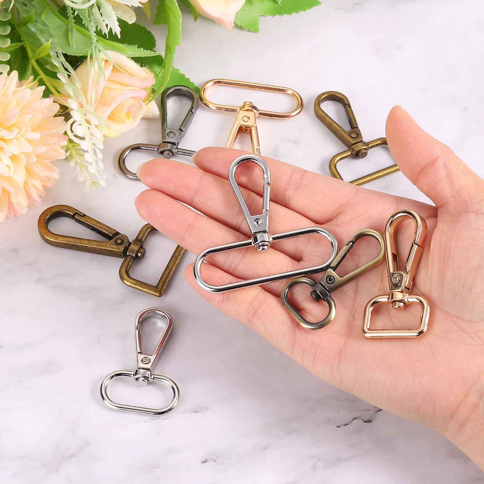 Amazon.com: uxcell 36 Set Swivel Clasp Hooks, 0.67 Inch D Ring