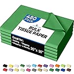 Party Solids Emerald Green Tissue Paper for Gift Bags - 20 X 30 Bulk Tissue Paper Green 480 Sheets - 10lb Newsprint for Packing, Birthday Gift Box Filler, Packing Supplies for Moving Supplies