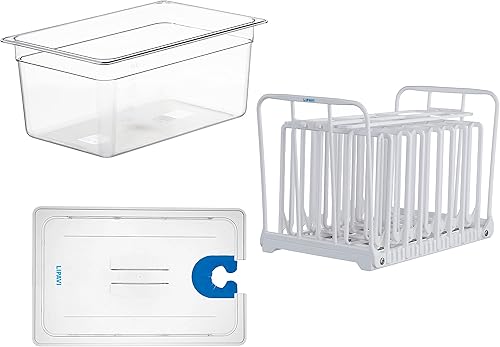 LIPAVI Sistema Sous Vide Modelo NXC15-UNIR - con contenedor C15, estante N15X y una tapa universal - se adapta a prácticamente cualquier máquina