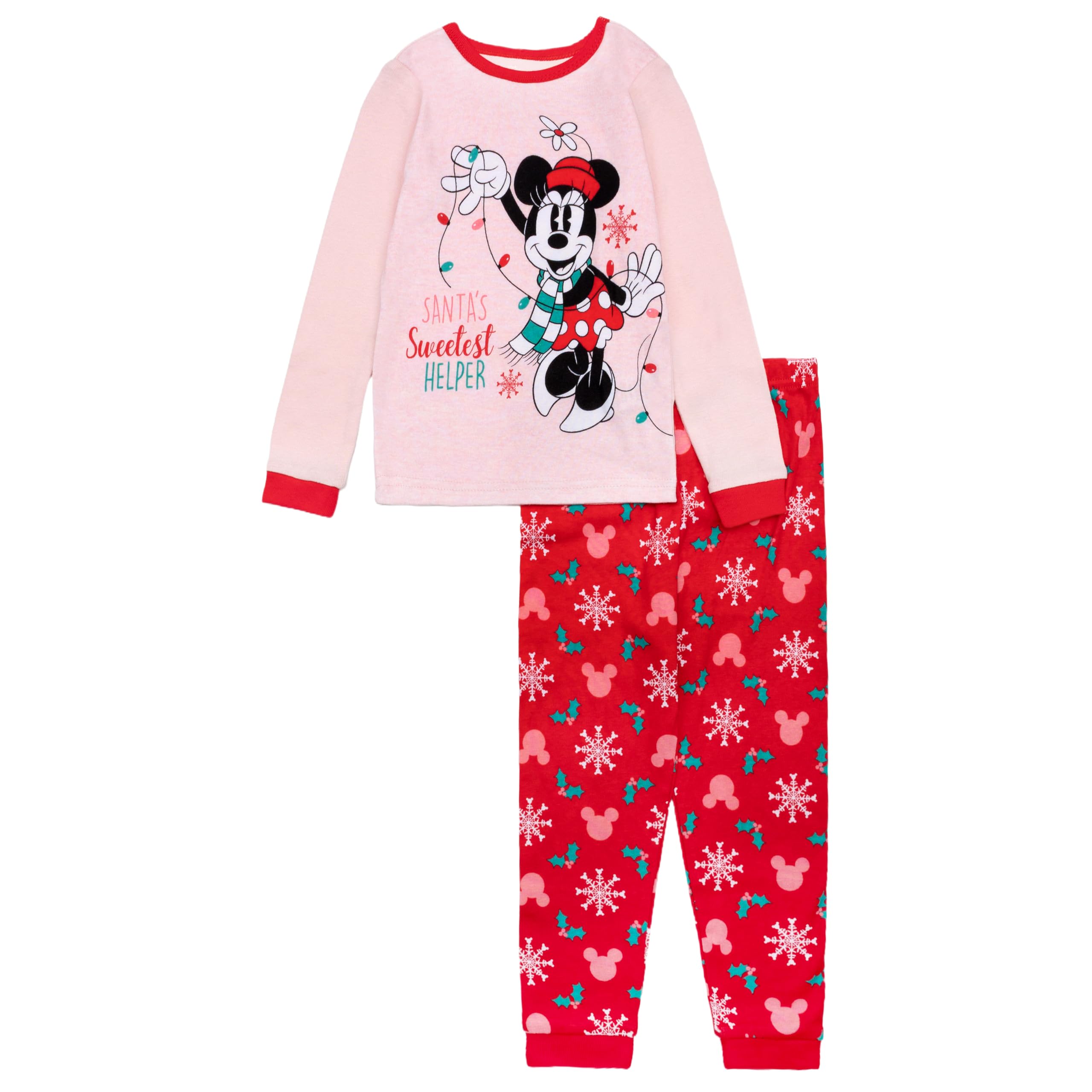 Disney Pigiama unisex per bambini e bambine, Minnie e Topolino, in cotone stagionale (confezione da 10)