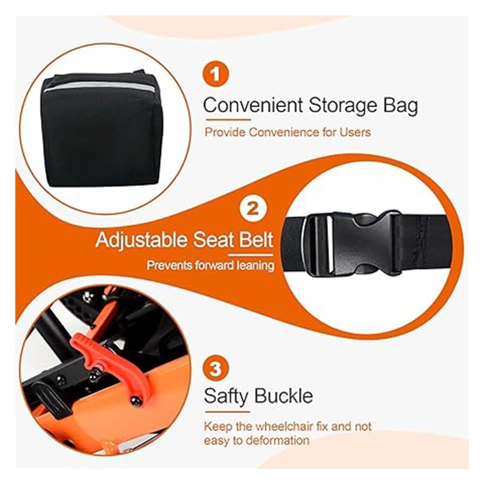 Silla de ruedas de transporte plegable, ligera para viaje