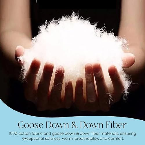 Miniatura 5 de East Coast Bedding Pure Dream - Edredón de fibra de plumón y plumón, tamaño matrimonial, 76 x 86 pulgadas, edredón de fibra de plumón para todas las