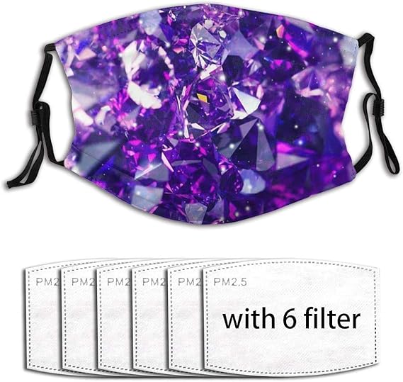 Face Masks for Beautiful Purple Glitter Sparkle Crystal