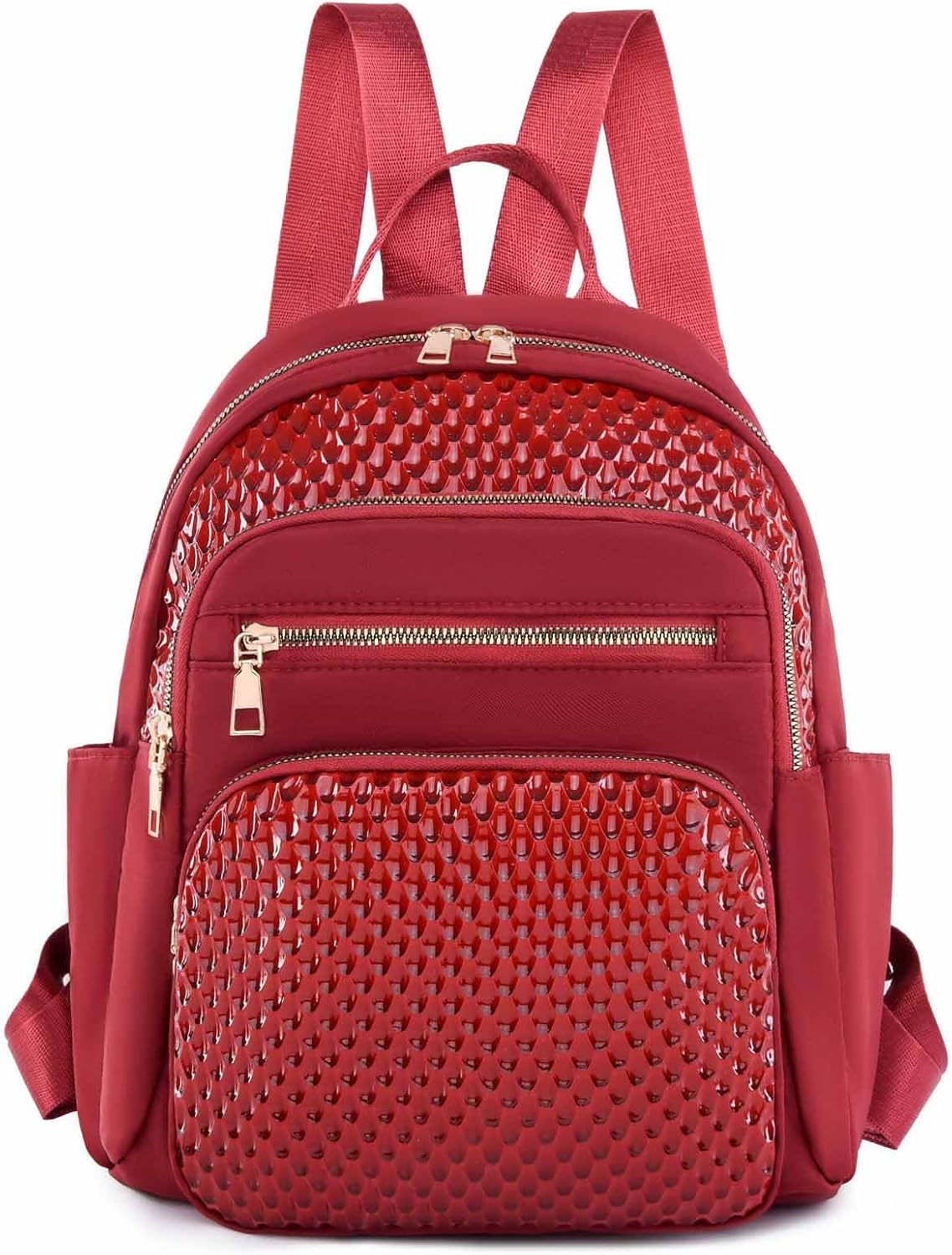 Women Backpack Purse Small Casual Daypack Water Resistant Anti-Theft Mini Backpack Lightweight Nylon (Grey)