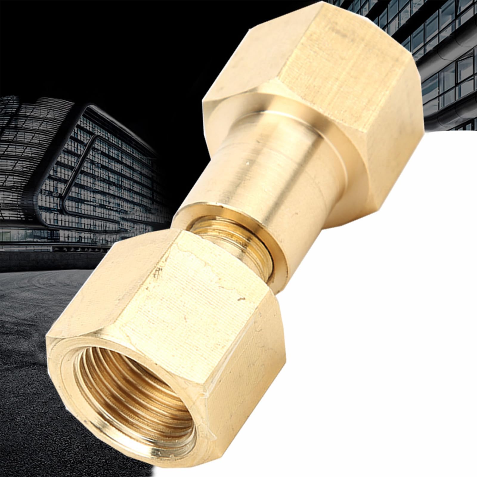 Argon Adattatore CGA-320 a CGA-580, 15MPa Adattatore Raccordo in Ottone per Riduttore di CO2 e Bombola Argon, Argon Adattatore del Regolatore