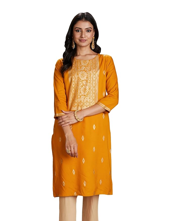 Myx Women's Rayon Regular Fit Casual Kurta