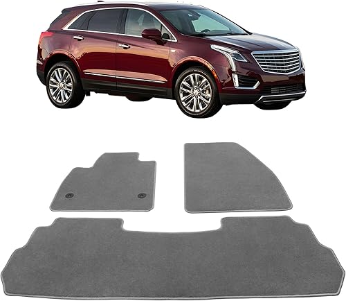 Miniatura 2 de IKON MOTORSPRTS - Alfombrillas compatibles con Cadillac XT5 2017-2024, protector de forro de nailon grisgris personalizado para automóvil, 1 2 fila,