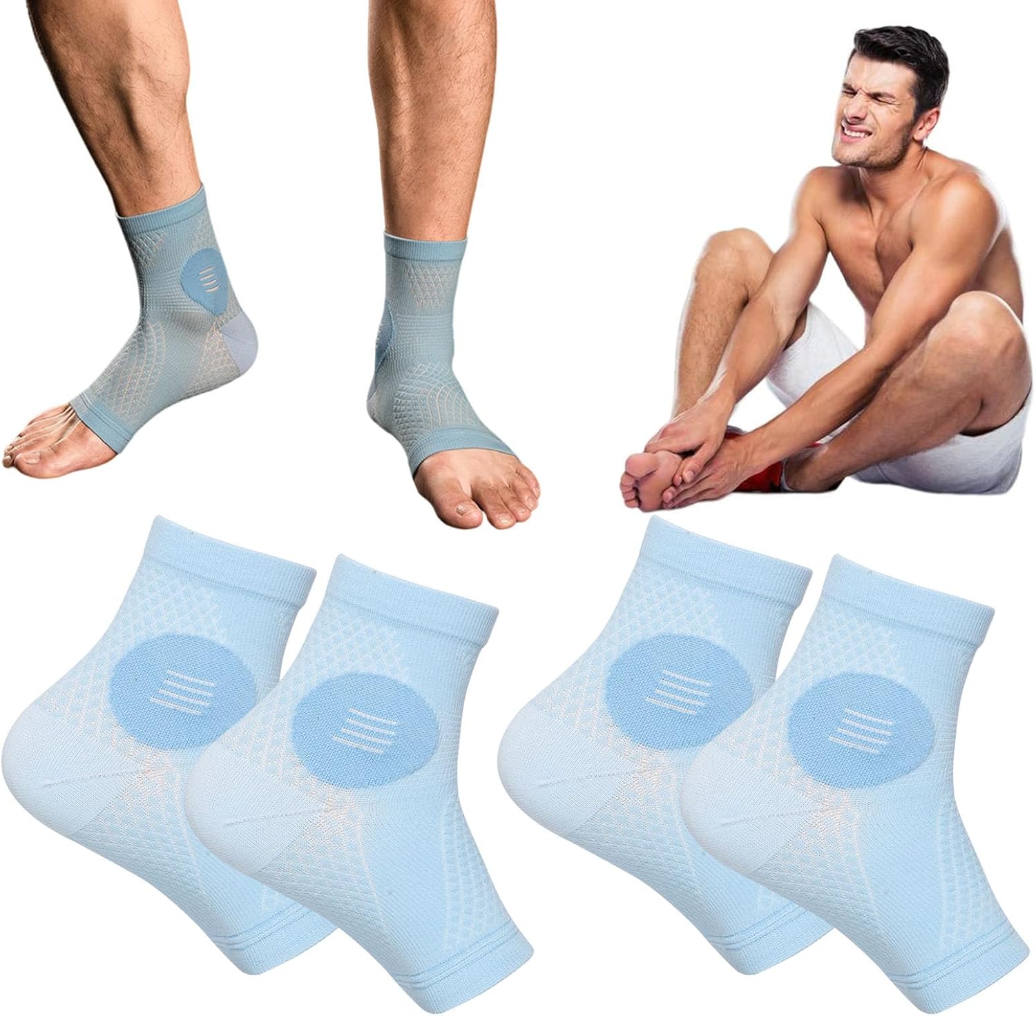 2Pairs Neuropathy Socks for Men and Women Soothe Relief