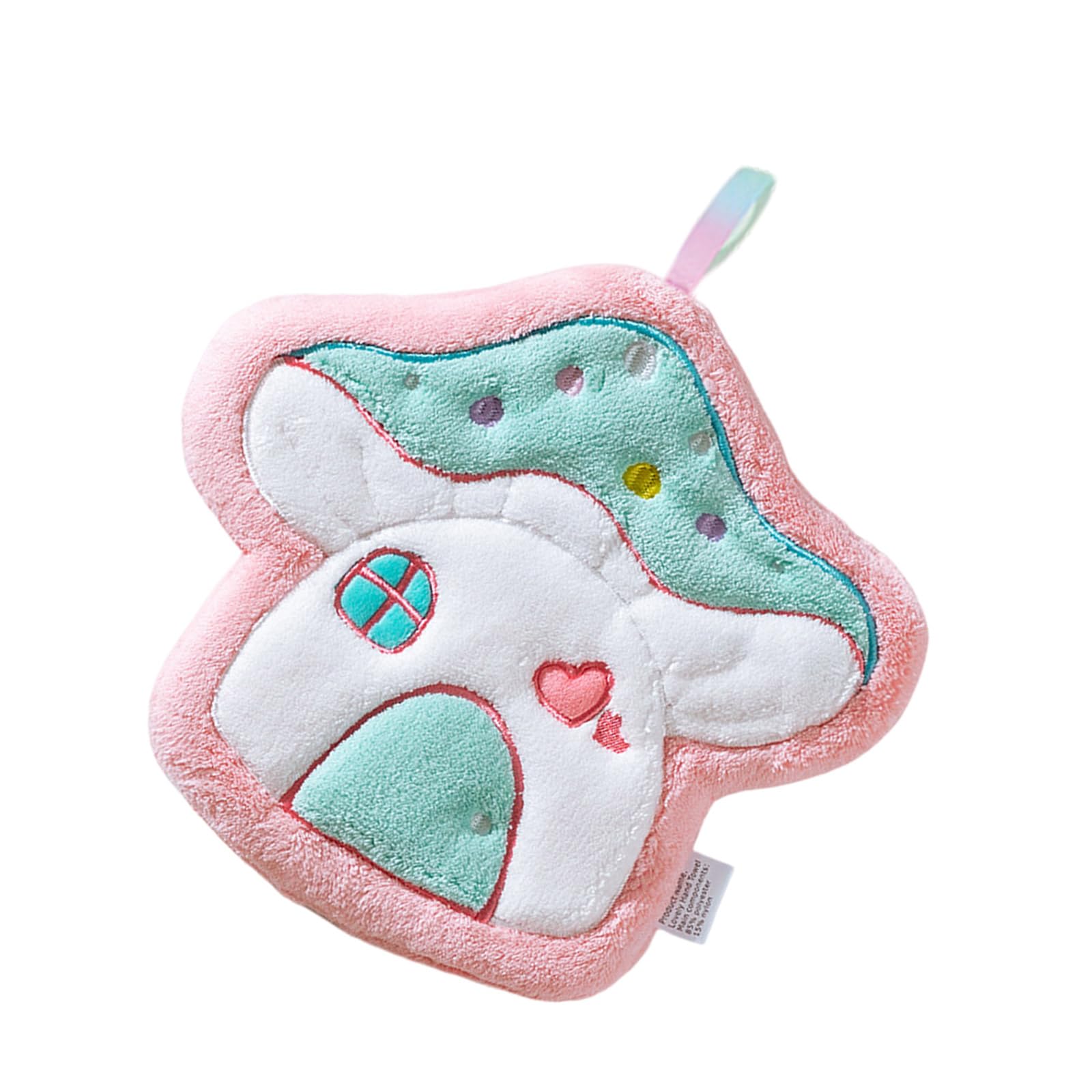Tsophreniq Cartoon Mushroom Hand Towel Soft Corals Fleece Towels Quick Drying Absorbent Cloth for Kitchen and Bathroom Cartoon Mushroom House Hand Towel