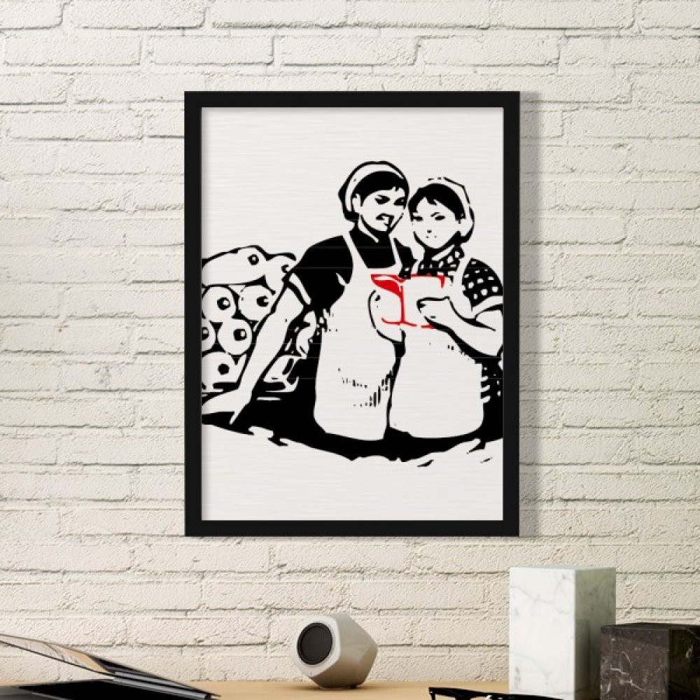 Cadre photo de style art chinois pour decorer un bureau ou salon moderne