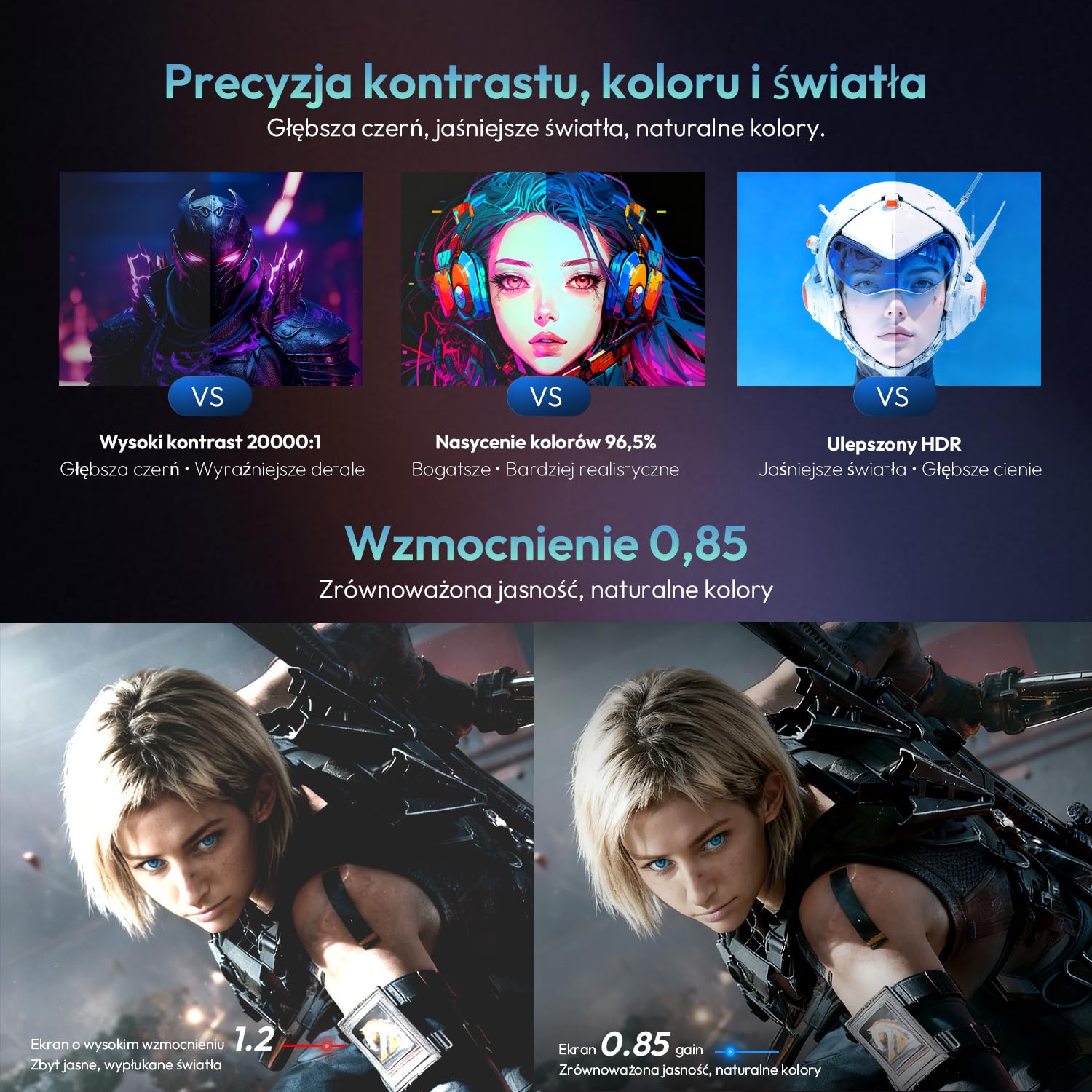 Ekran do projektora, 120 cali, stojący na podłodze, wysuwany elektrycznie, ALR CLR, 4K UHD Laser TV ekran, przenośne kino domowe, ekran do projektora ultrakrótkiego dystansu, bez