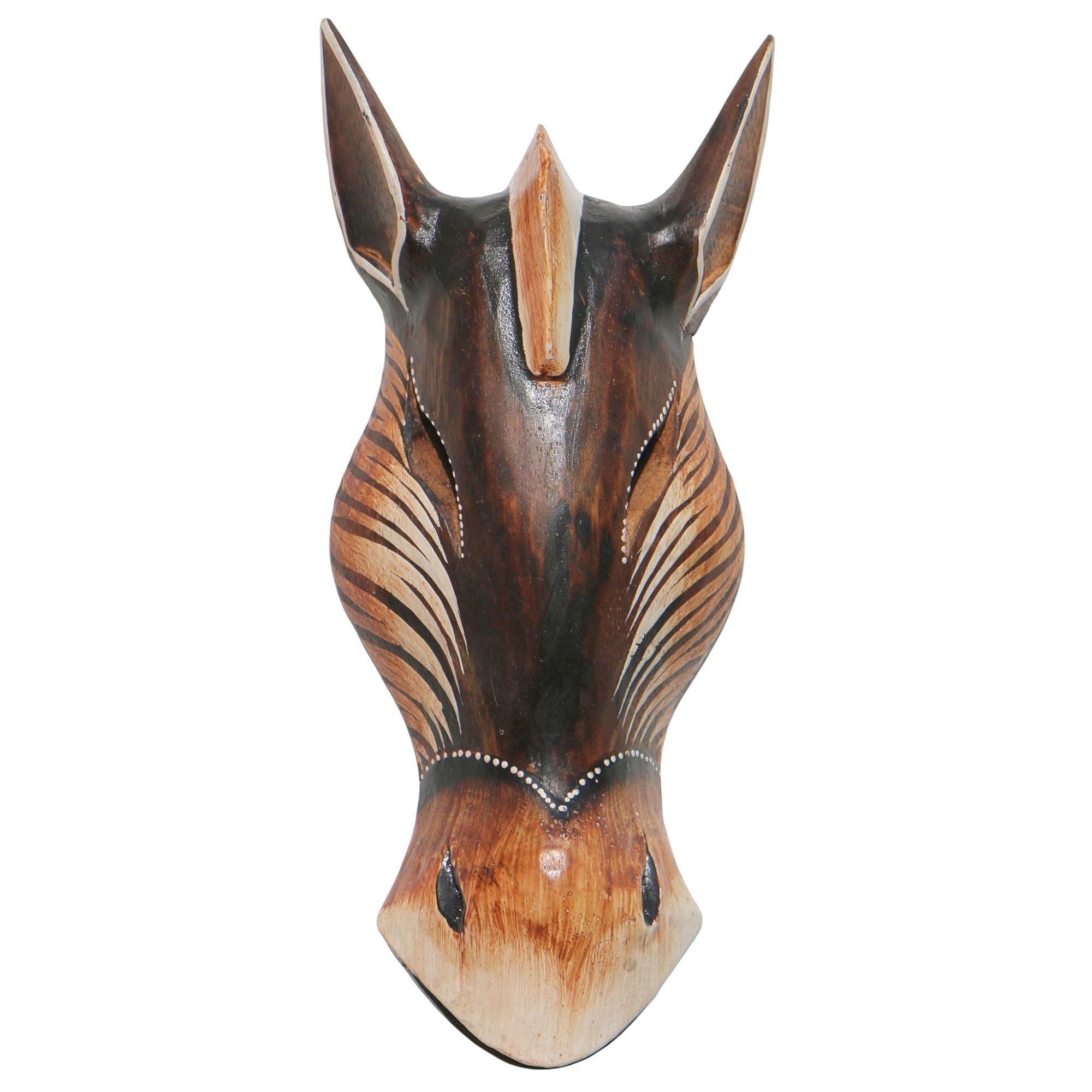 Wogeka - 30 cm Antelope Gazelle Animal Mask - Handmade Wooden as a Gift Idea for Decoration, Carving of Bali, Africa Mask 109