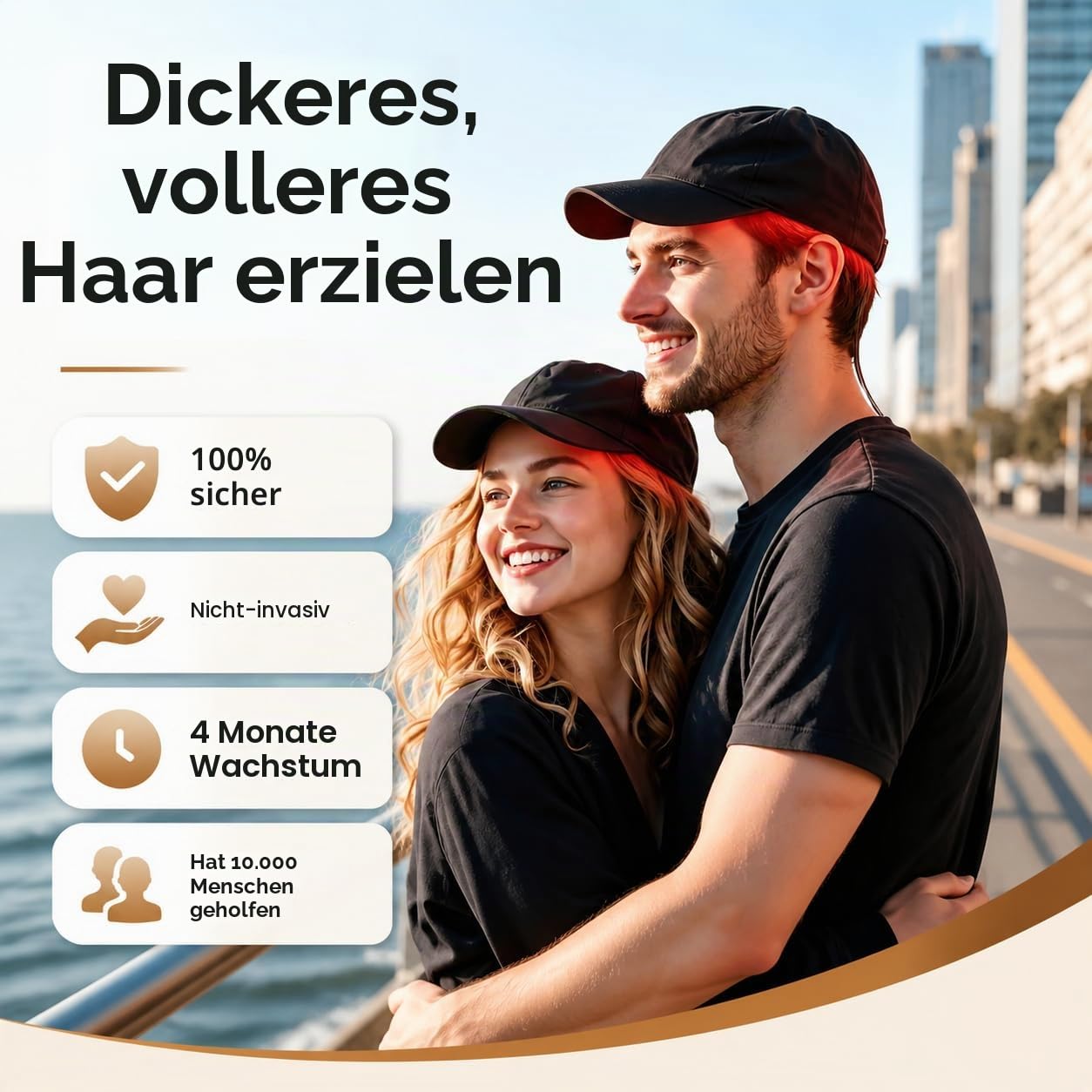 Rotlicht Haarwachstumskappe, Rotlichtlampe Haare Anti-Haarausfall, 660nm+850nm Rotlicht Haare, Abnehmbarem Rotlicht Panel, für Männer/Frauen