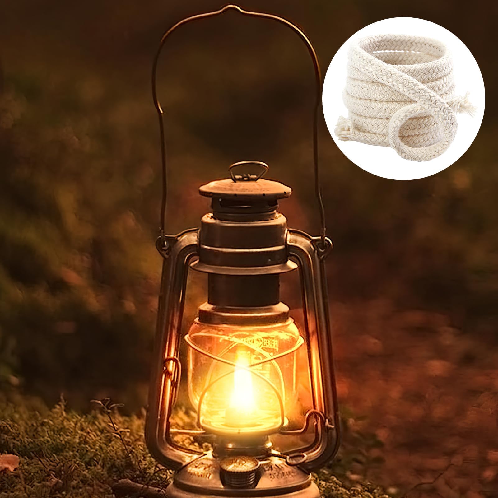 COM-FOUR® lont voor olielampen op maat te knippen - vervangende lont voor tuinfakkels, bamboe fakkels - lamp lont olielamp - fakkel lont - ca.250 cm x 8 mm (250 cm x 8 mm