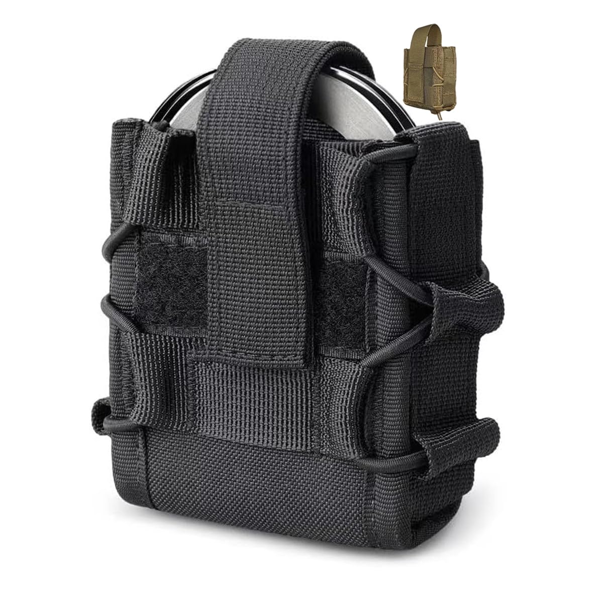 Molle - Funda para esposas, parte superior abierta, bolsa de puño para cinturón de servicio/chaleco táctico Molle