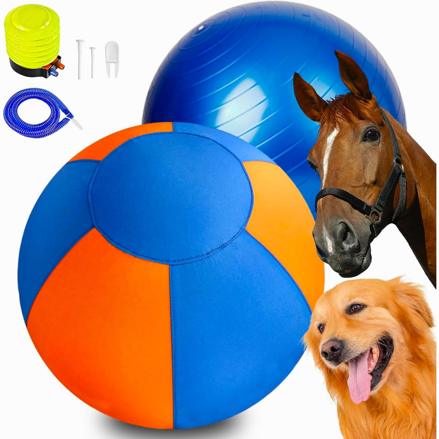 Photo 1 of 18" Herding Ball for Dogs - Upgraded Chew-Resistant Double-Layer Material Durable Waterproof Dog Toy Suitable for Herding Breeds to Push, Chase & Roll, Pet Training Toy for Australian Shepherd