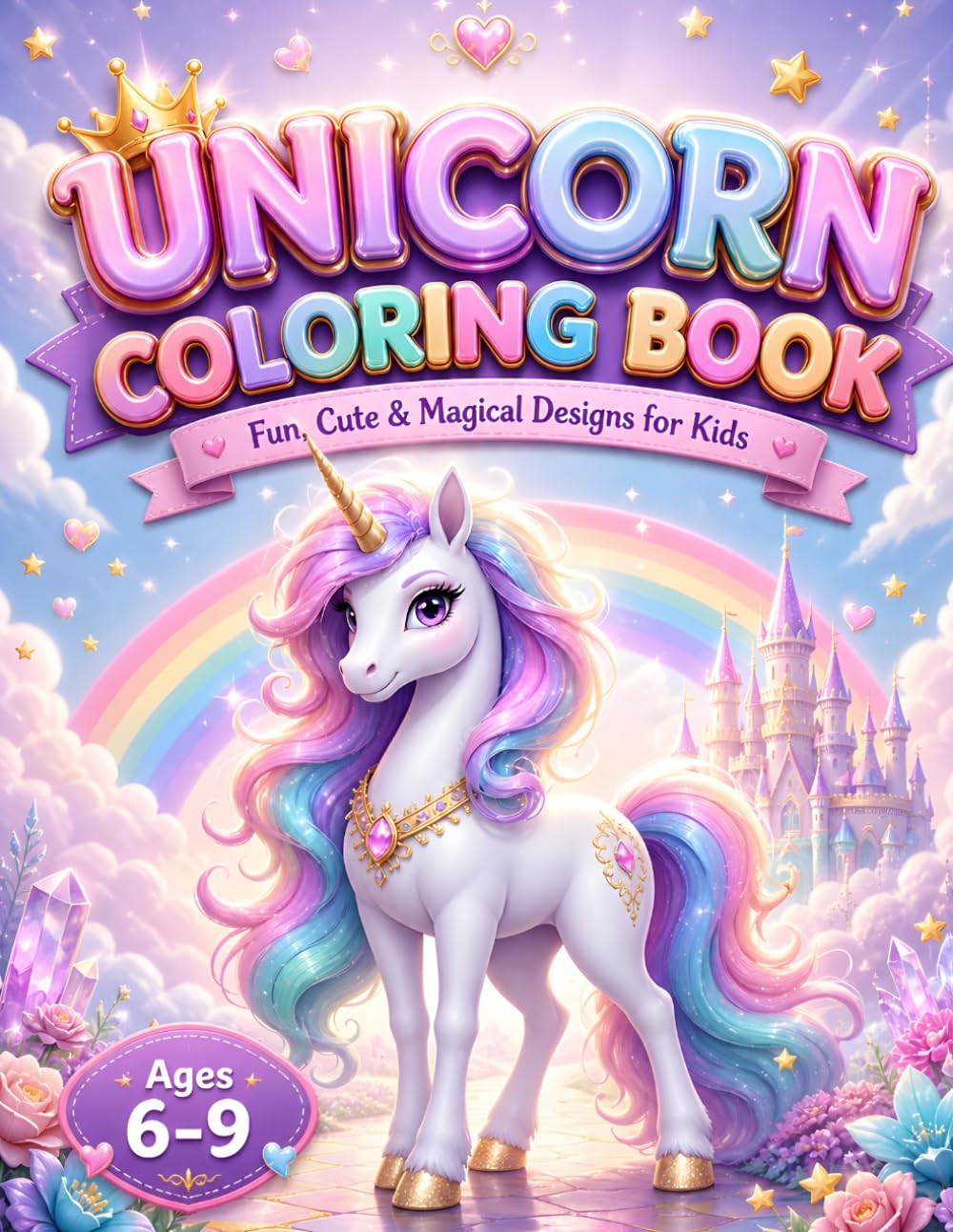 Unicorn Coloring Book: Fun, Cute & Magical Designs for Kids Ages 6–9