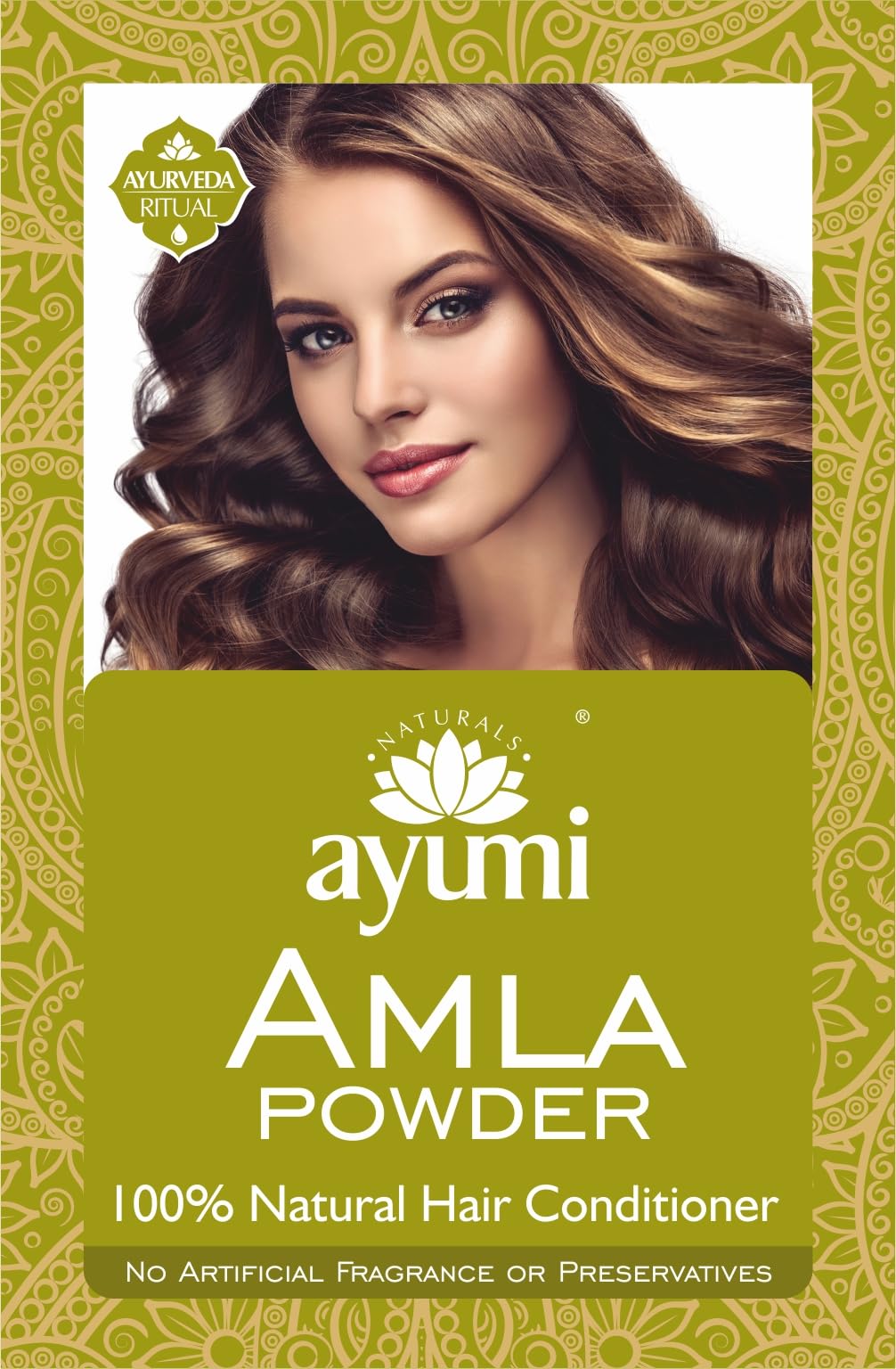 Ayumi Amla Powder Organic, 100g | Pure Amla Hair Powder for Dandruff | 100% Hair Texture for Itchy Scalp & Grey Hair | HairPowder for Women & Men