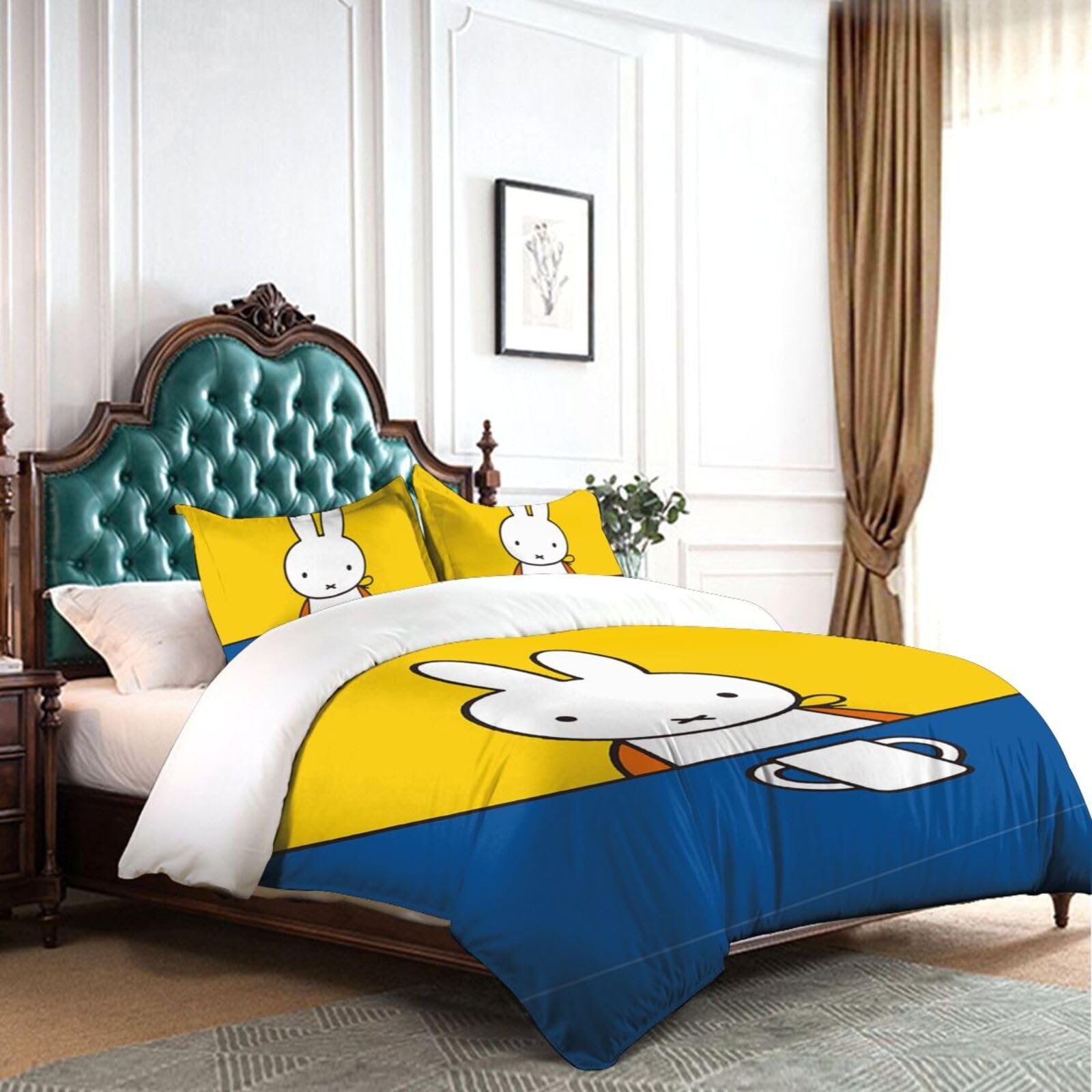 Amazon｜Miffy ミッフィー 布団カバー 3点セット 寝具カバー 枕カバー