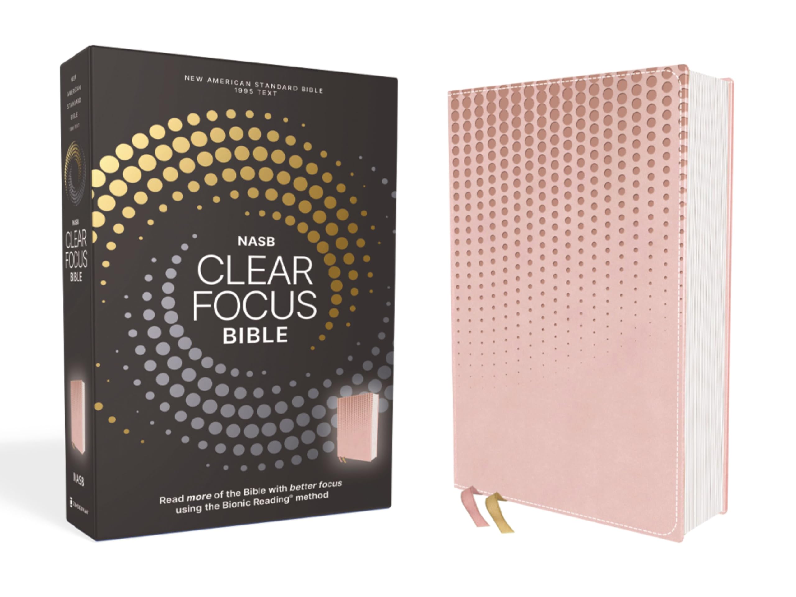 NASB, Clear Focus Bible, Leathersoft, Pink: Read more of the Bible with better focus using the Bionic Reading Method
