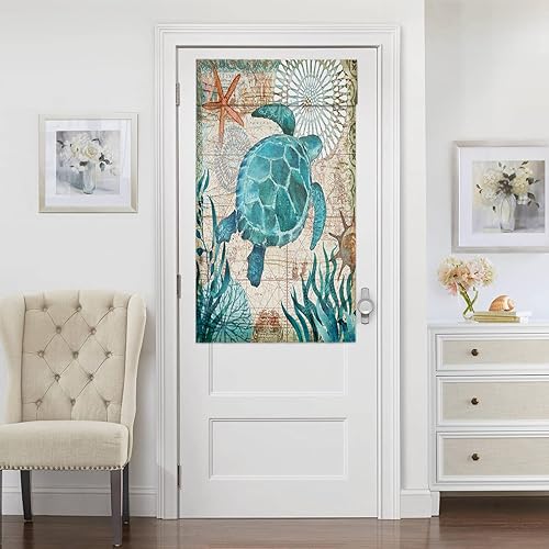 Miniatura 4 de Cortinas de puerta para ventanas de puerta, cortinas de puerta de tortuga marina para puerta de vidrio francesa, privacidad con aislamiento térmico,