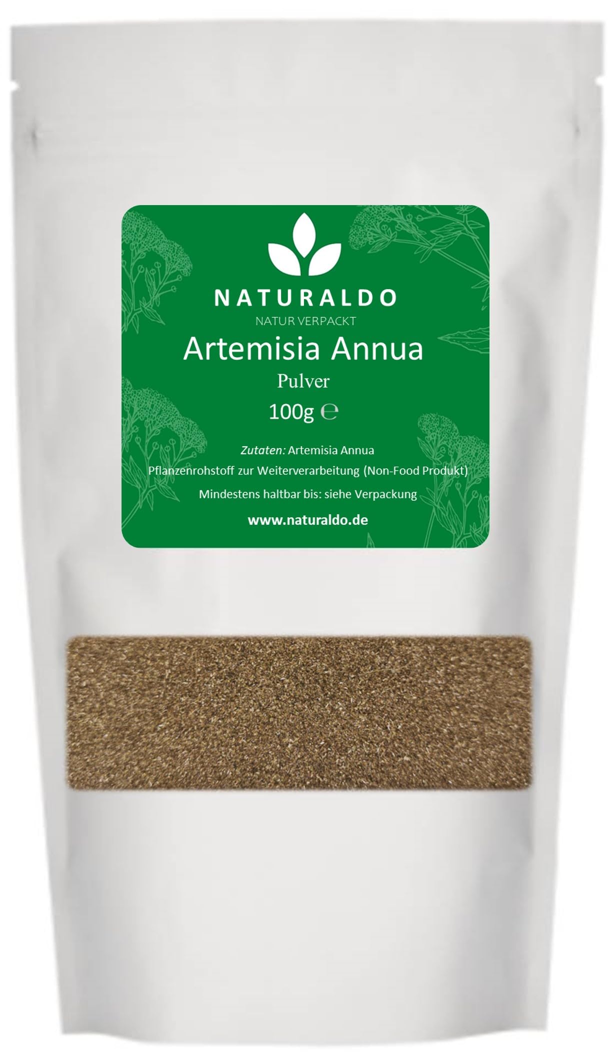 ARTEMISIA ANNUA (pied de bégueule) en poudre, 100 g, agriculture de l'UE