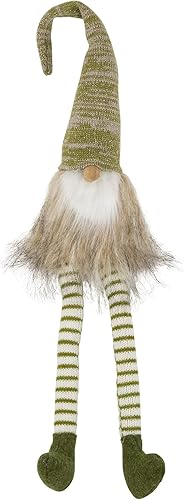 Northlight Figura de gnomo de Navidad sentado verde y beige de 26.0in