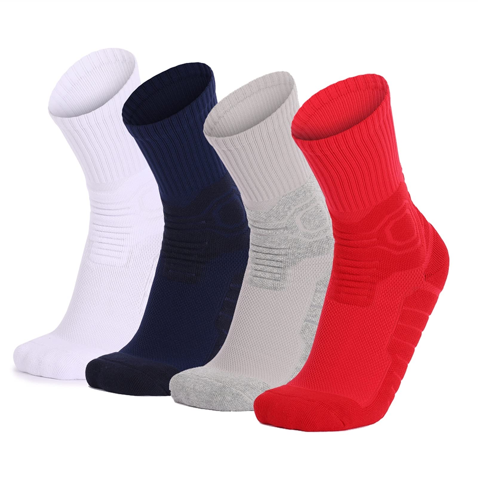 Solicitos de Ciclismo sin Fisuras Antideslizantes Soporte de compresión Transpirable Bicicleta Correr Calcetines al Aire Libre Calcetines de Baloncesto