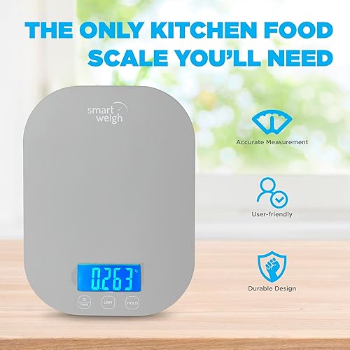 Miniatura 6 de Smart Weigh Báscula digital de cocina de 11 libras báscula de peso mecánica precisa con modos de 5 unidades gramos y onzas para pérdida de peso