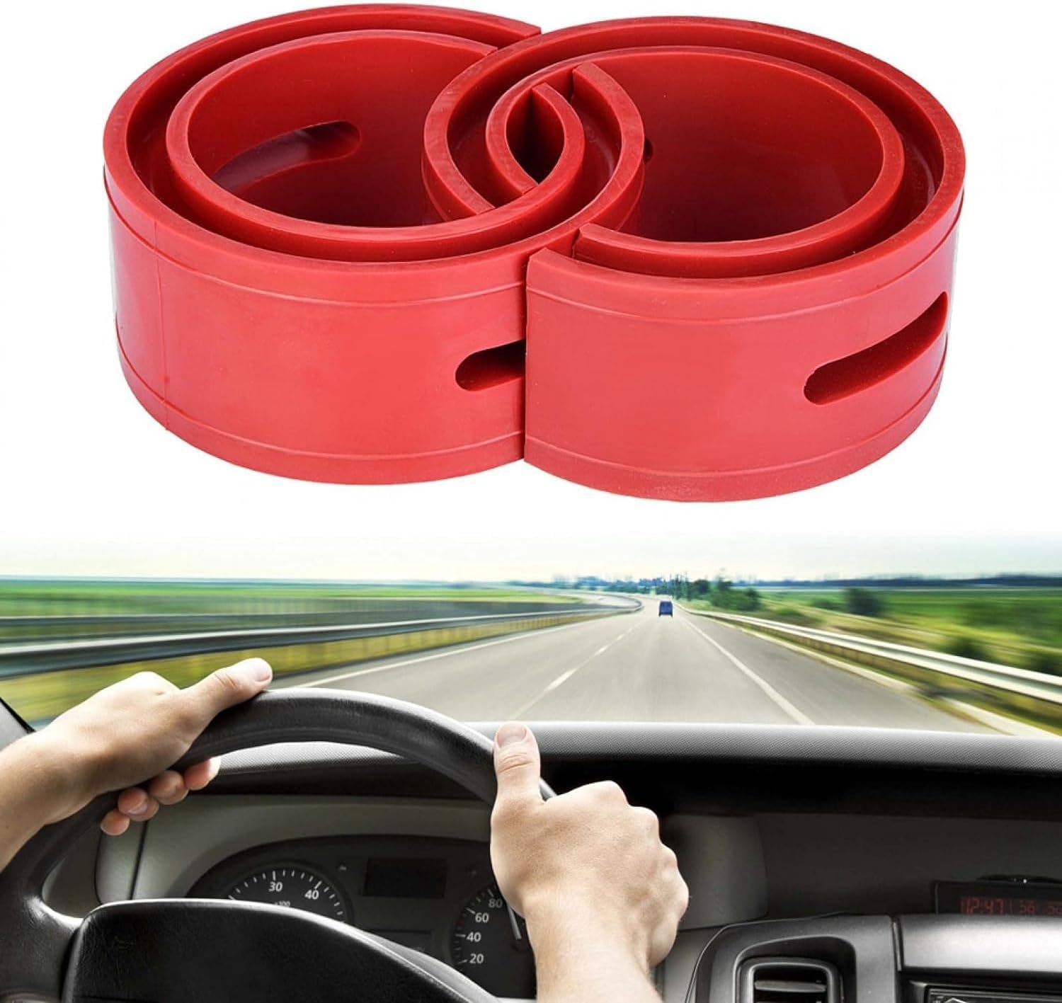 AUTO MT 2Pcs Universal Car Shock Absorber Spring Bumper Power Auto Buffers Coil Spring For Increasing Drive Height, Suspension Soft ride Stabilizer (Type C - Shock Absorber Buffer)