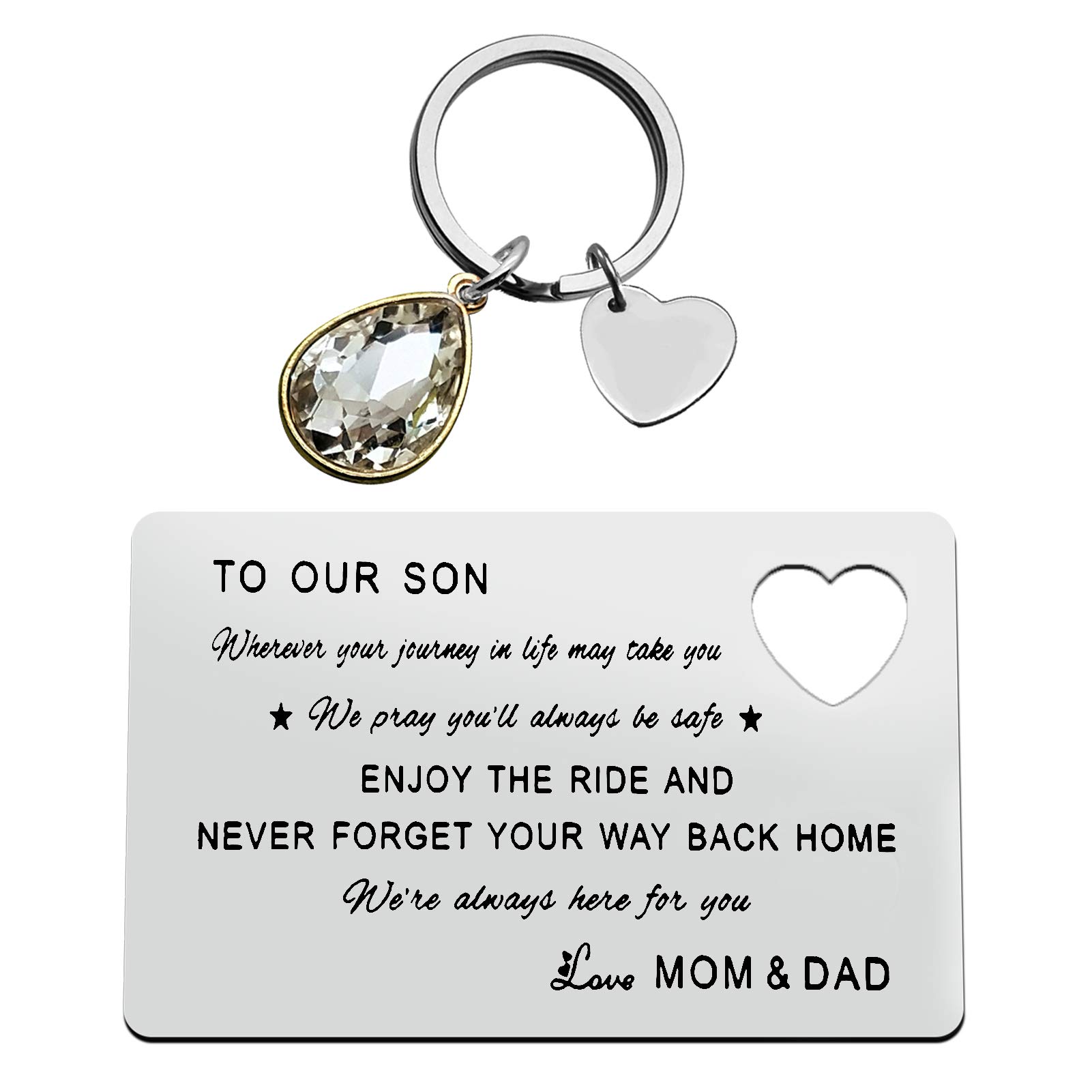 Gravierte Brieftaschenkarte Für Den Sohn – Inspirierendes Geschenk Von Mama & Papa
