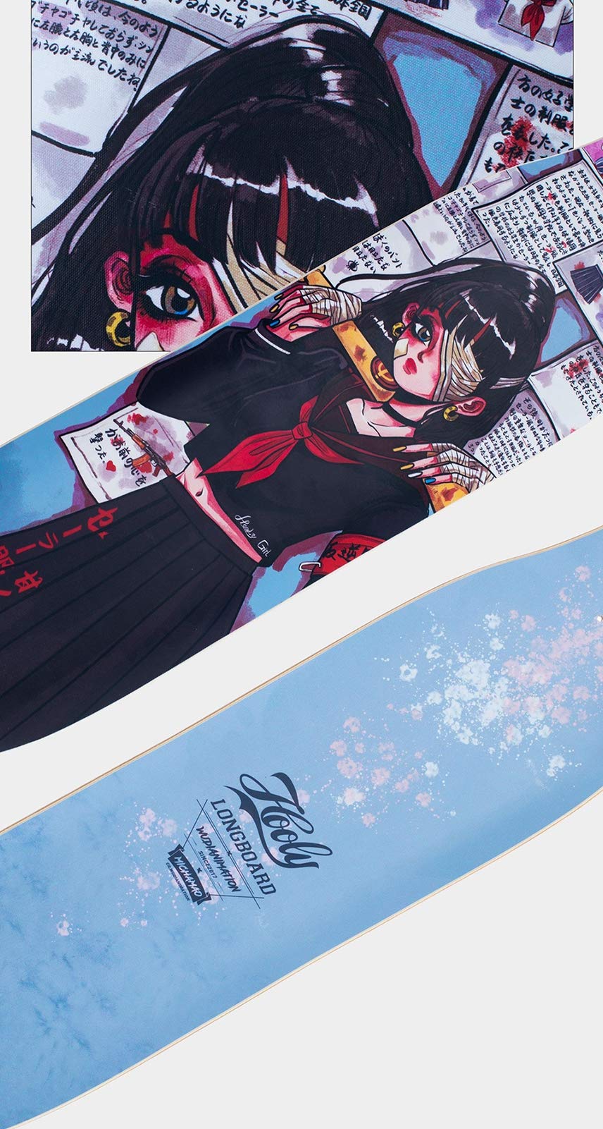 RajoNN Skateboard Longboard da Discesa da 45 Pollici Attraverso Il Ponte 10 Strati di Acero Canadese, Cruiser Completo, Tavola da Ballo per Principianti in Stile Libero per Ragazzi Ragazze