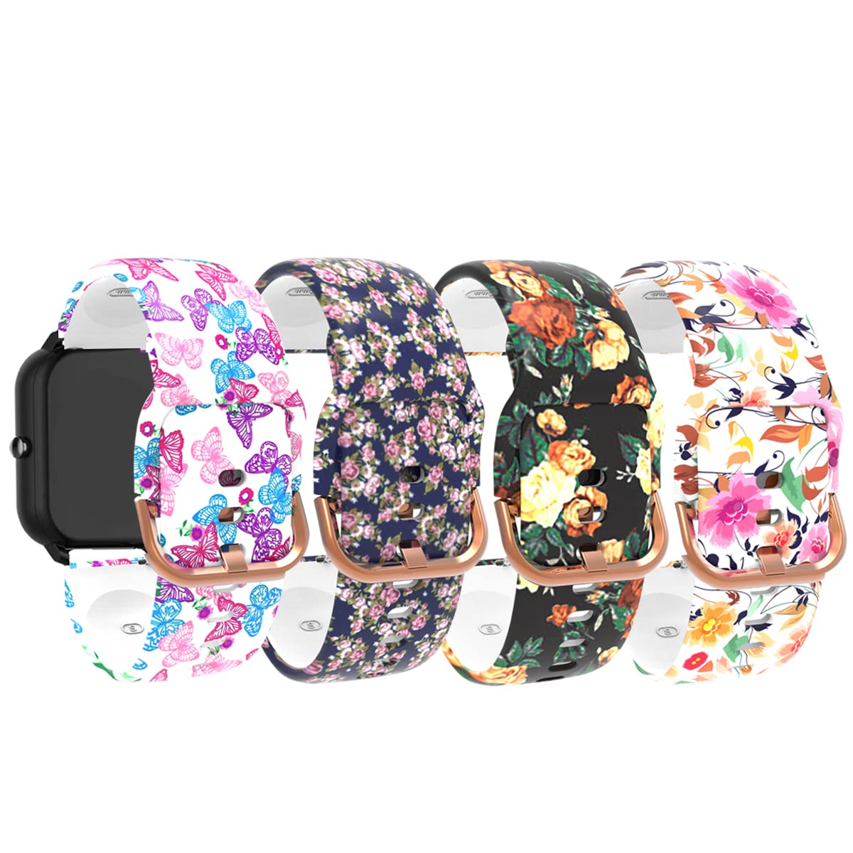 E ECSEM Compatible with Fitpolo ID205L ID205S ID205U ID205S Bands for Women, Fadeless Patterned Printed Watch Strap Replacement Wristbands Accessories for Fitpolo ID205L Smartwatch