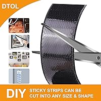 Vista 2 de Rollo de cierre adhesivo de cinta adhesiva de 1 pulgada x 27 pies, tiras autoadhesivas de nailon resistentes para el hogar, oficina, escuela, auto