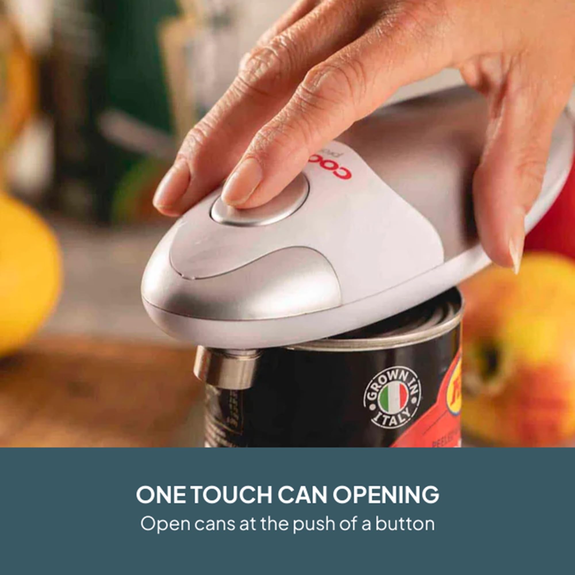 Cooks Professional, apriscatole elettrico automatico premium, con tasto "one touch"