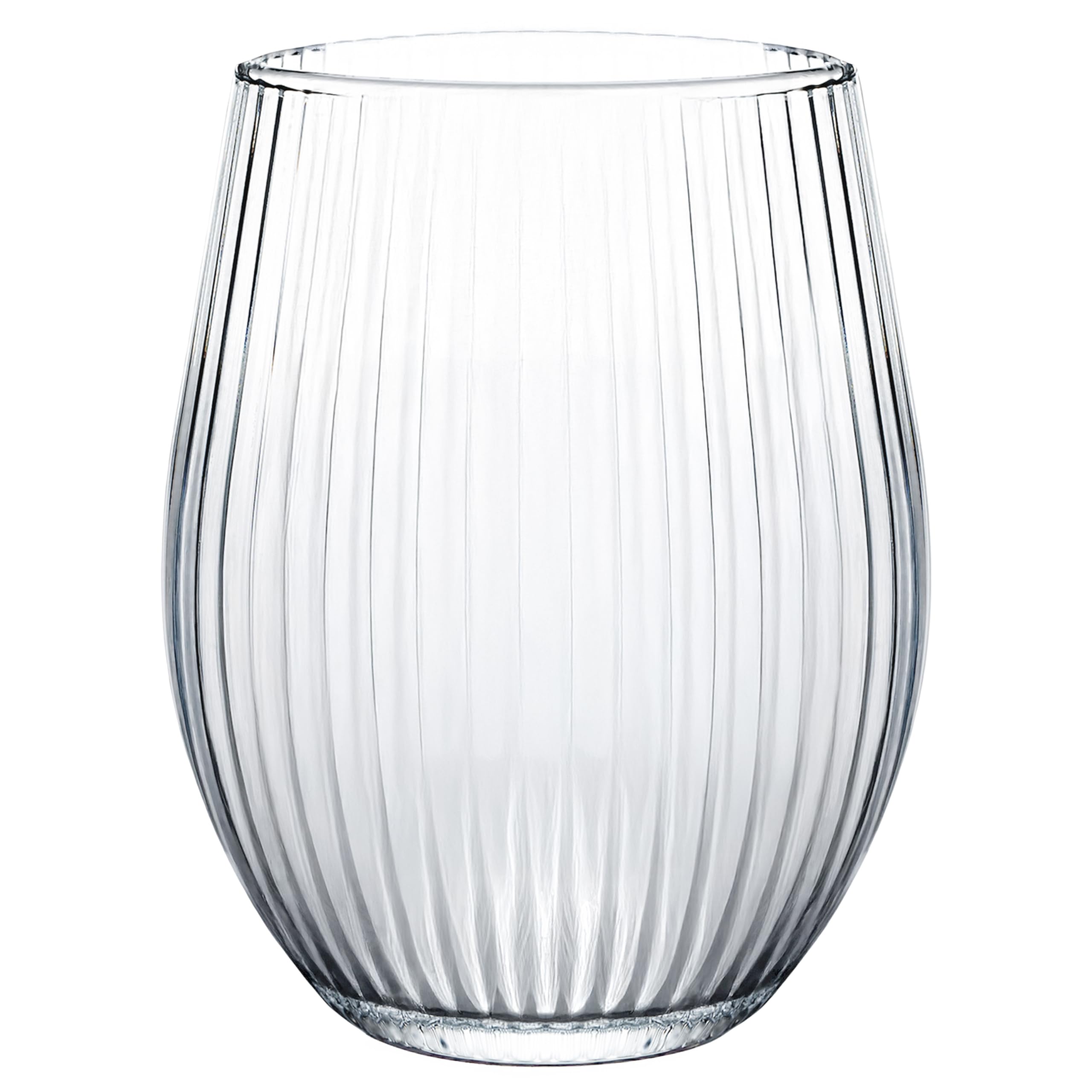 KONZEPT Geriffelte Gläser Set 4 teilig, 500 ml, Trinkgläser, Wassergläser spülmaschinenfest Küche, Haushalt & Wohnen