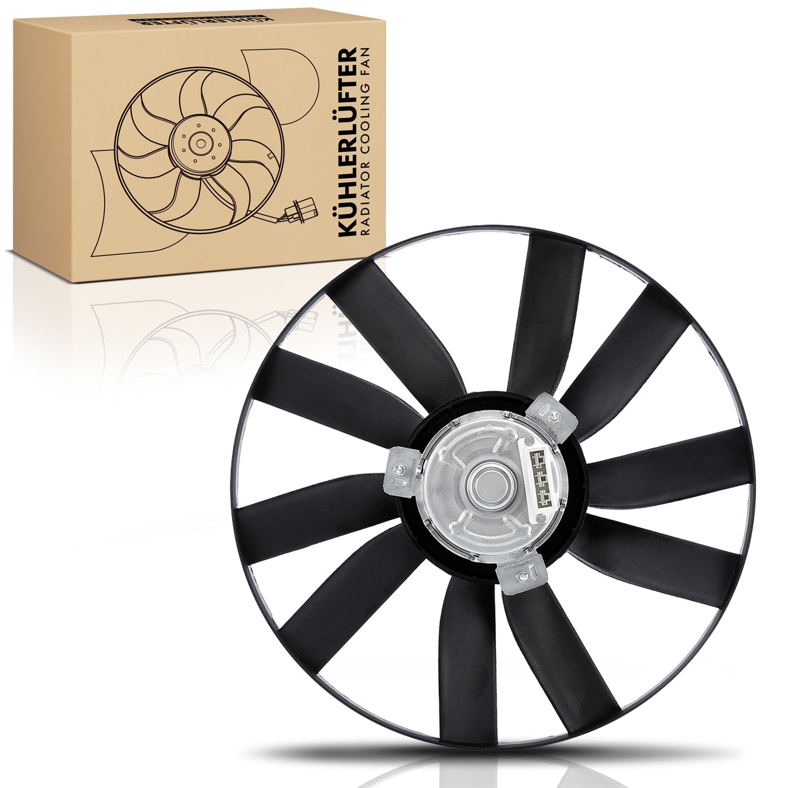 Frankberg Ventilador refrigeración del motor ventilador del radiador | Compatible con: P.a.s.s.a.t Variante 35I 3A5, Córdoba 6K1 6K2, Toledo I 1L2, Ibiza II 6K1, P.a.s.s.a.t 35I 3A2