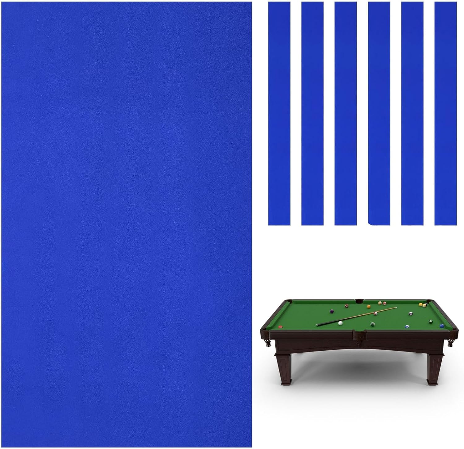 Pool Table Cushion Set, Professional Billiards Pool Tablecloth, Felt Table Cloth Pad, for Indoor Billiard Sports Pool Table Cloth Accessories