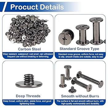 Amazon.com: 50 Sets M5 x 4mm Gun Black Chicago Screw Kit