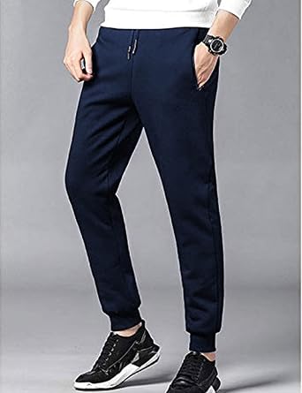 Yeokou Mens Winter Warm Sherpa Lined Active Thermal Jogger Fleece Sweatpants Pant