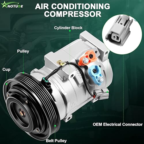 Miniatura 2 de Compresor con embrague para Odyssey 2005-2007 para MDX 2003-2006 10736C Compresor de aire acondicionado