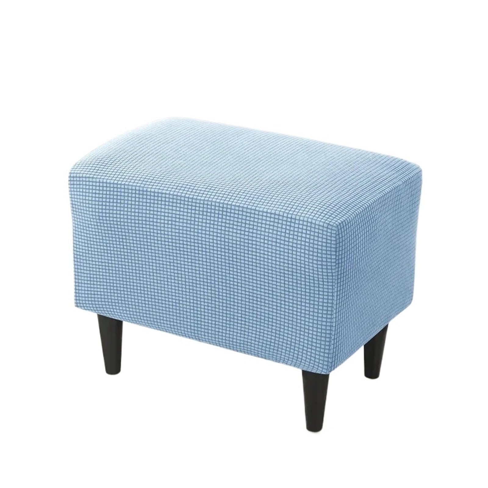 GCYEIDMA Wing Chair Slipcover Wing Chair Cover Stretch Wingback Armchair Covers Solid Color Relax Sofa Slipcovers with Seat Cushion(B5 Footstool Cover)