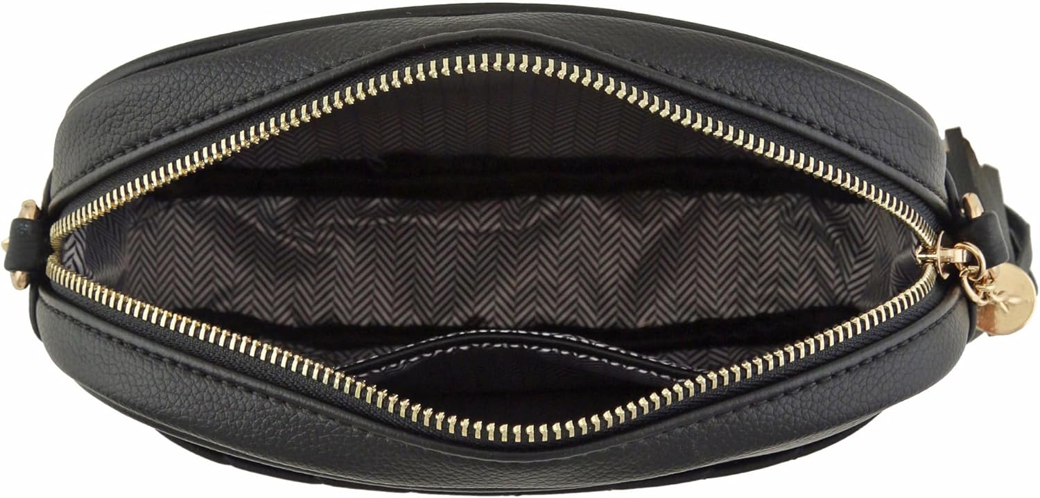 FashionPuzzle Chevron Quilted Crossbody Camera Bag with Chain Strap and Tassel - Image 7